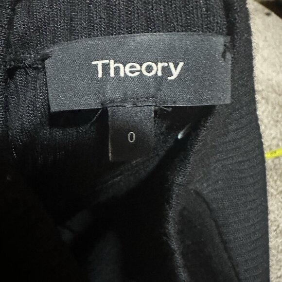 Theory Dress Women’s Size 0 Black Ribbed Wool Blend Mini Dress - Picture 10 of 11